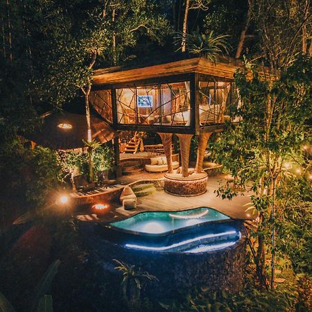 Selat Hideout Eco Bamboo House Baliヴィラ エクステリア 写真