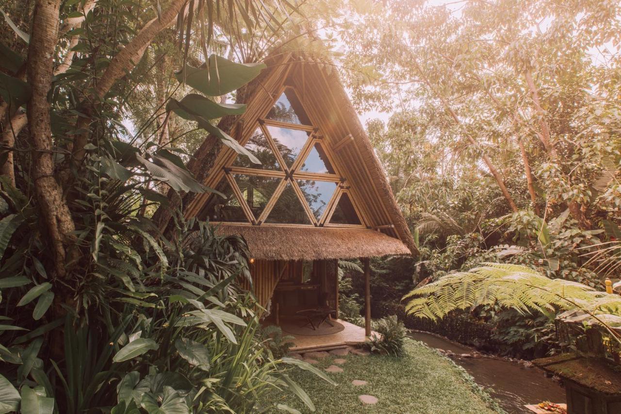Selat Hideout Eco Bamboo House Baliヴィラ エクステリア 写真