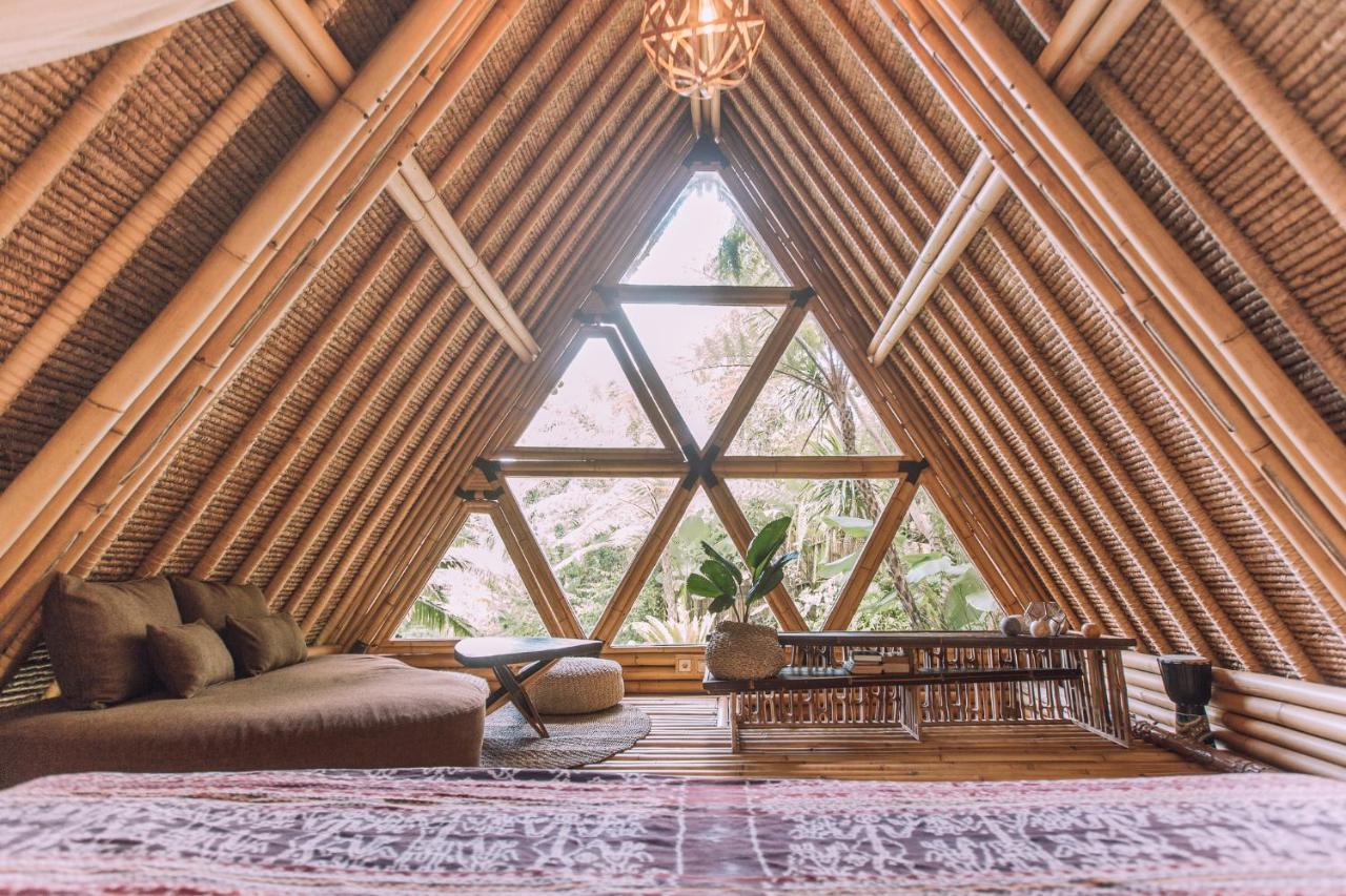 Selat Hideout Eco Bamboo House Baliヴィラ エクステリア 写真