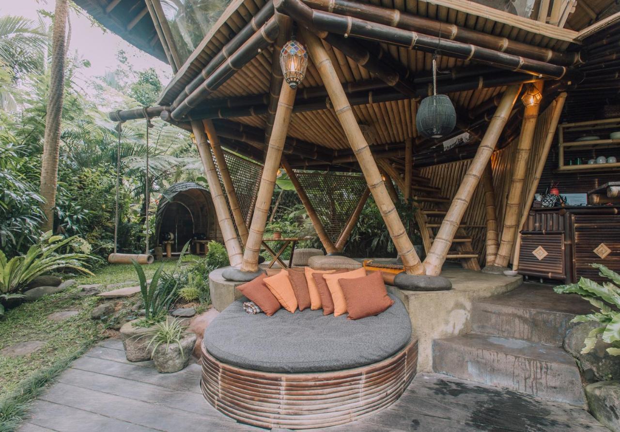 Selat Hideout Eco Bamboo House Baliヴィラ エクステリア 写真
