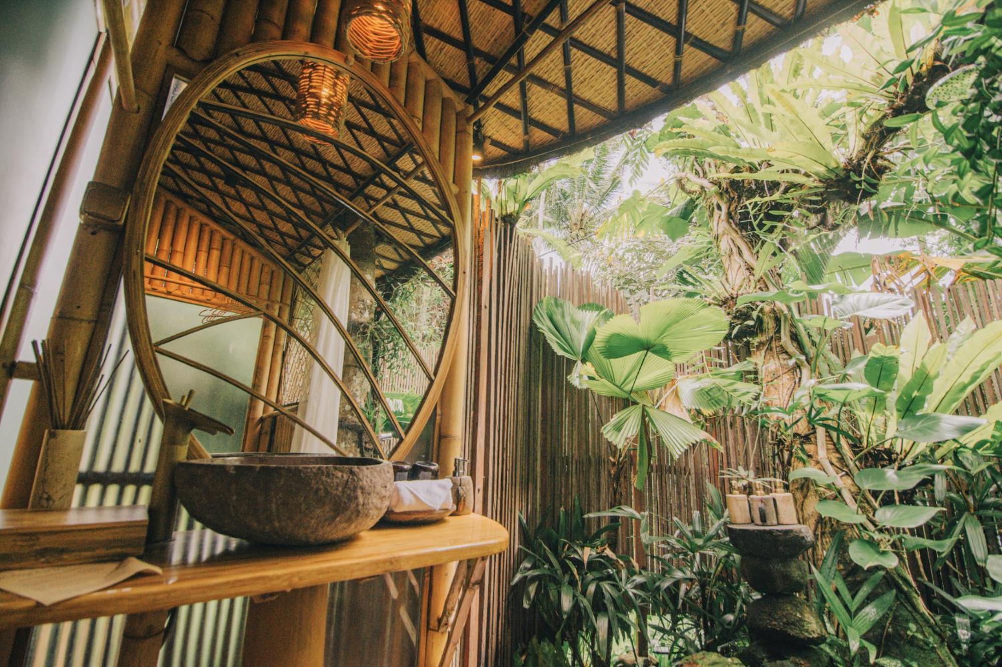 Selat Hideout Eco Bamboo House Baliヴィラ エクステリア 写真