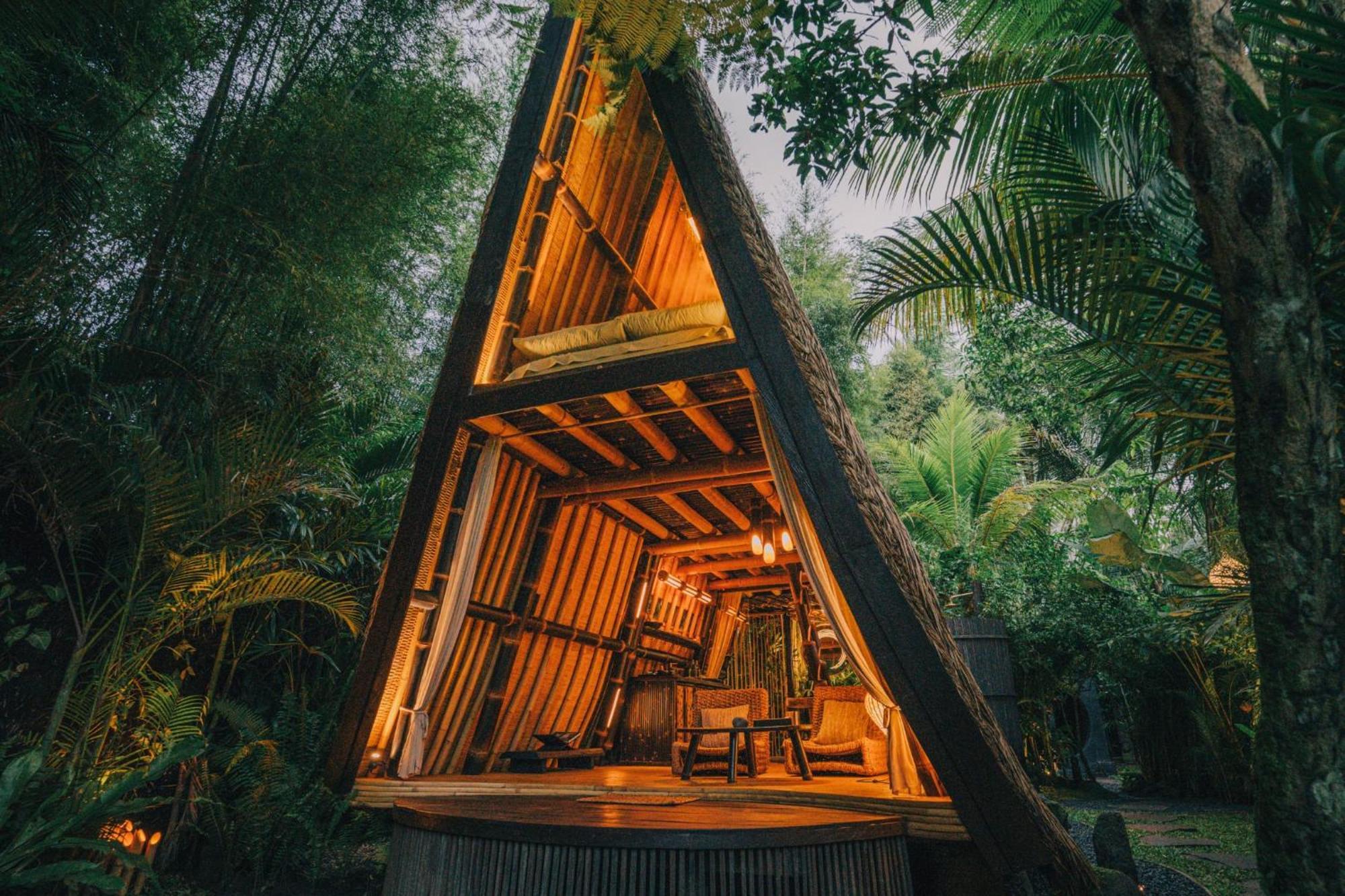 Selat Hideout Eco Bamboo House Baliヴィラ エクステリア 写真