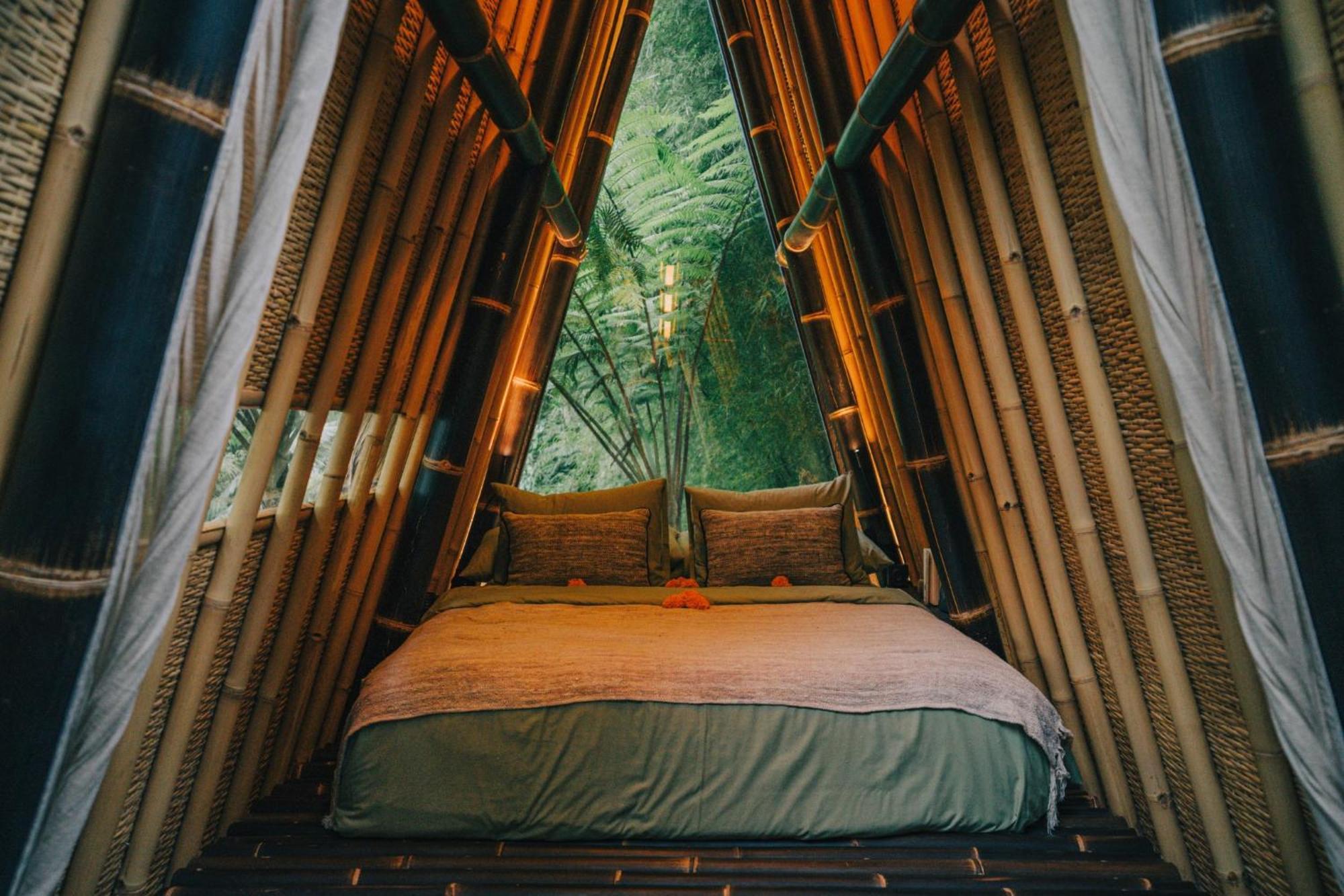 Selat Hideout Eco Bamboo House Baliヴィラ エクステリア 写真