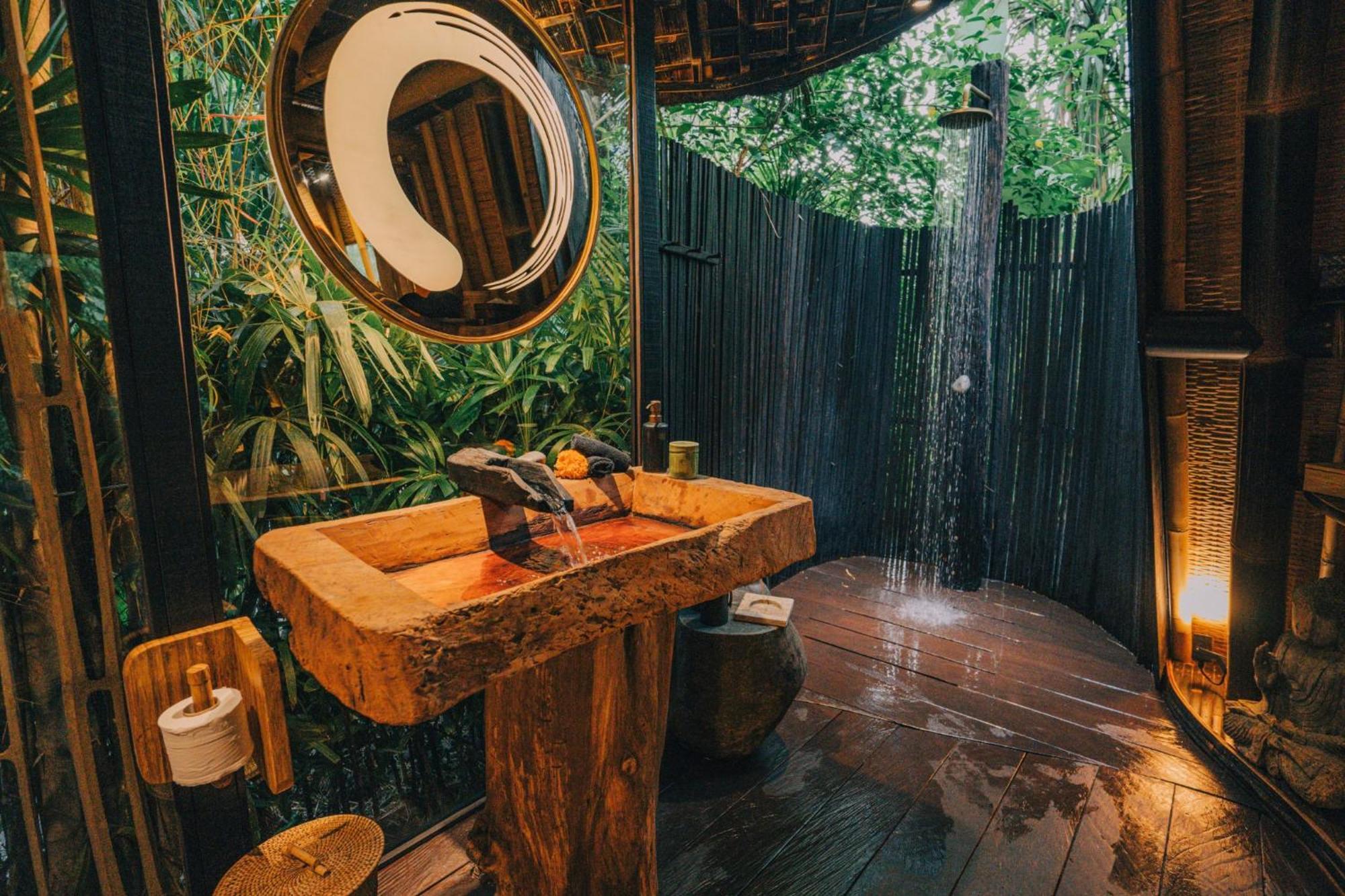 Selat Hideout Eco Bamboo House Baliヴィラ エクステリア 写真