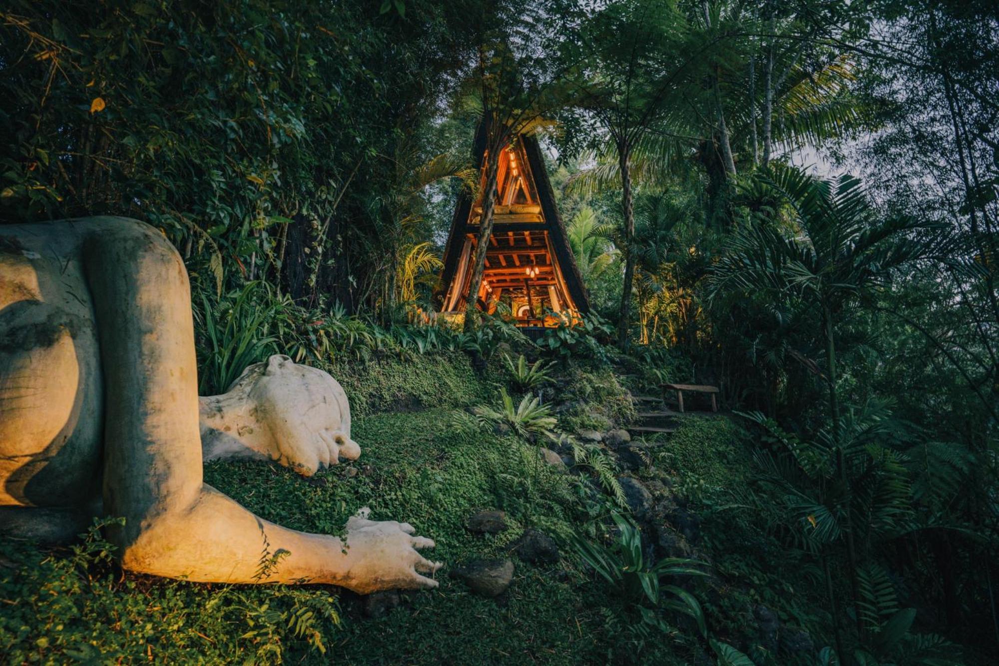 Selat Hideout Eco Bamboo House Baliヴィラ エクステリア 写真