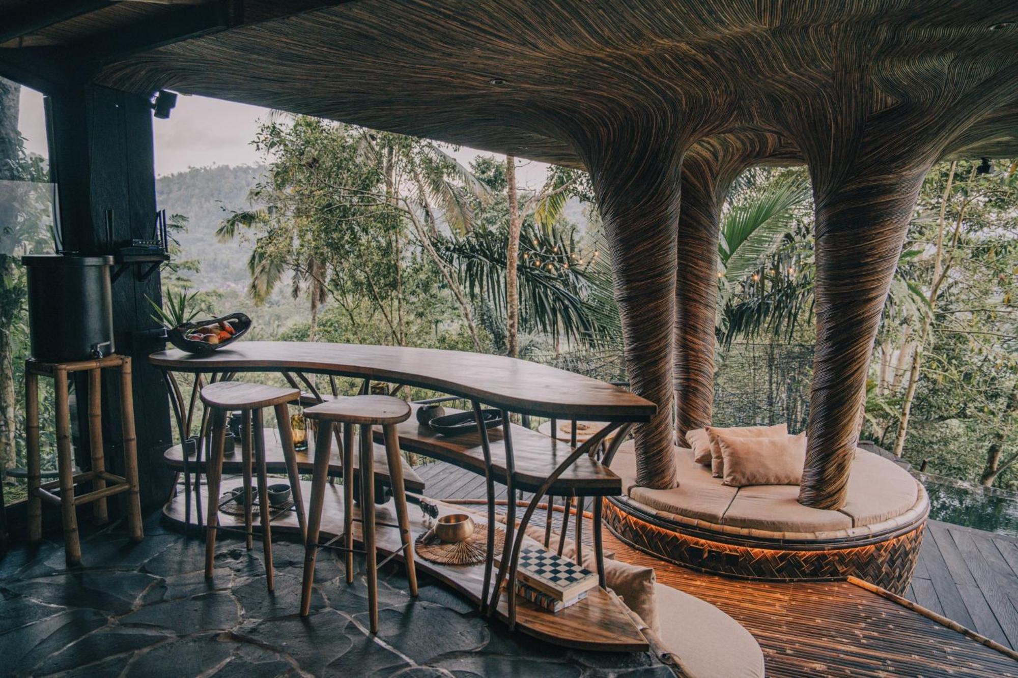 Selat Hideout Eco Bamboo House Baliヴィラ エクステリア 写真