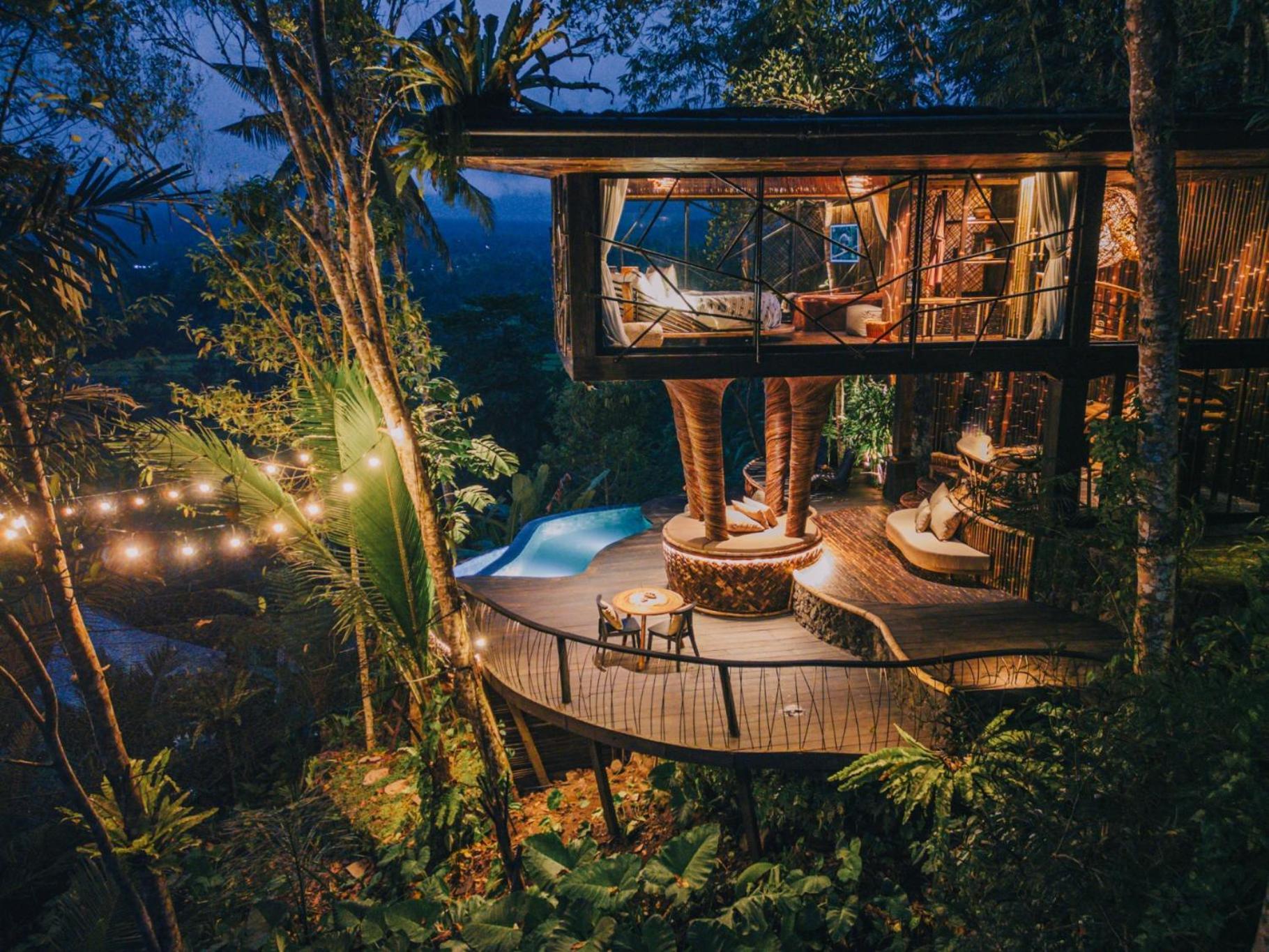 Selat Hideout Eco Bamboo House Baliヴィラ エクステリア 写真
