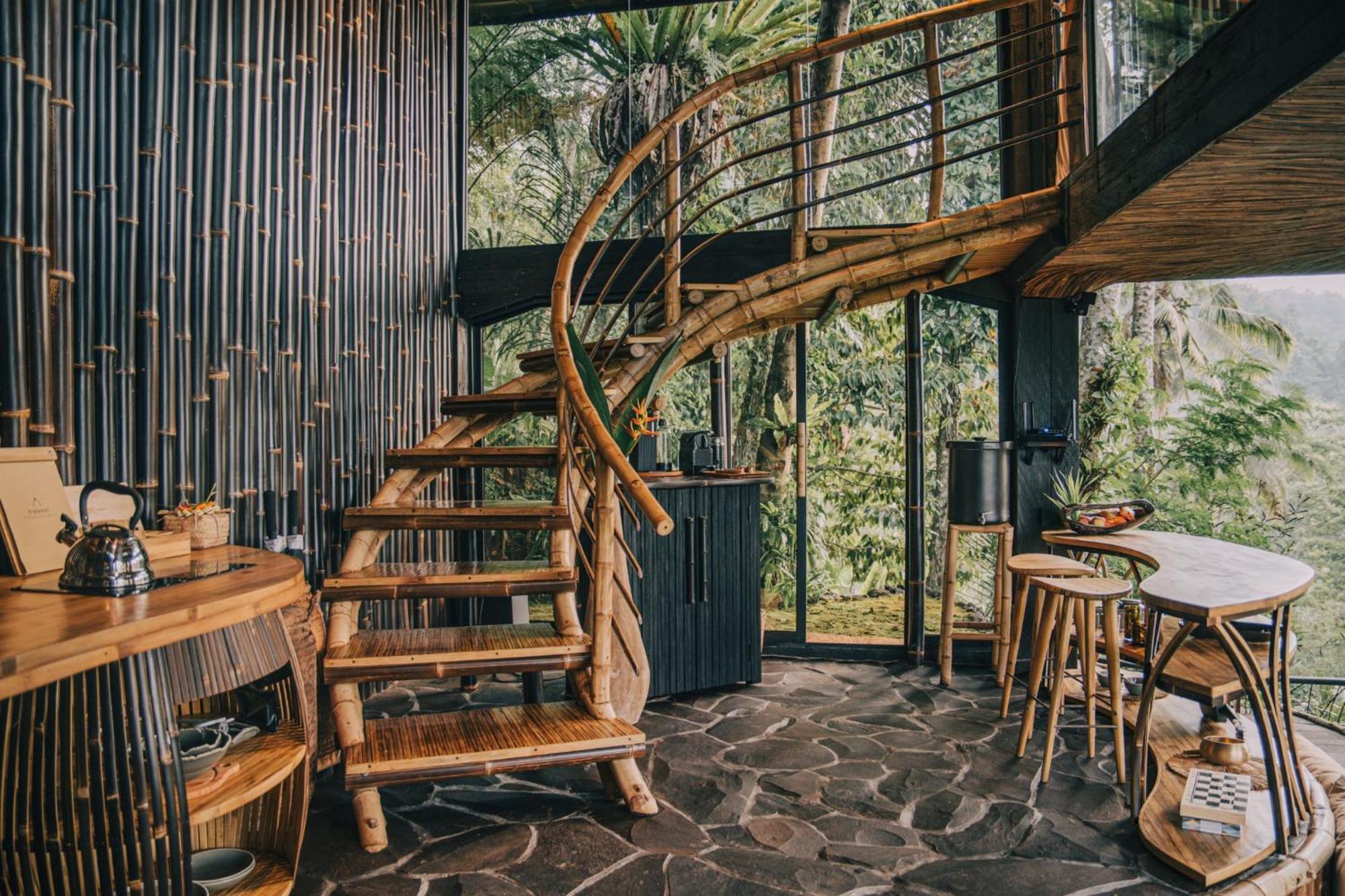 Selat Hideout Eco Bamboo House Baliヴィラ エクステリア 写真