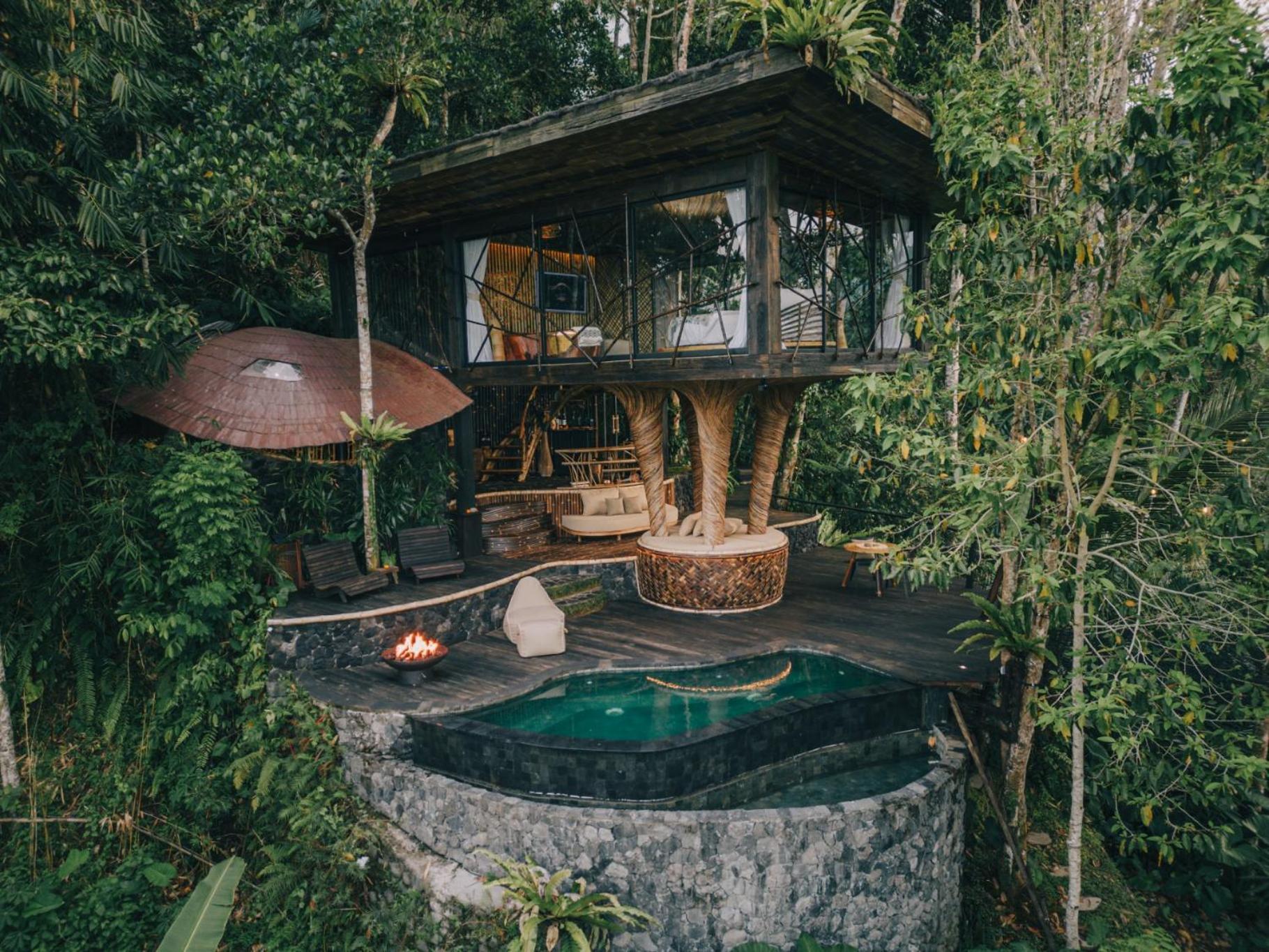 Selat Hideout Eco Bamboo House Baliヴィラ 部屋 写真