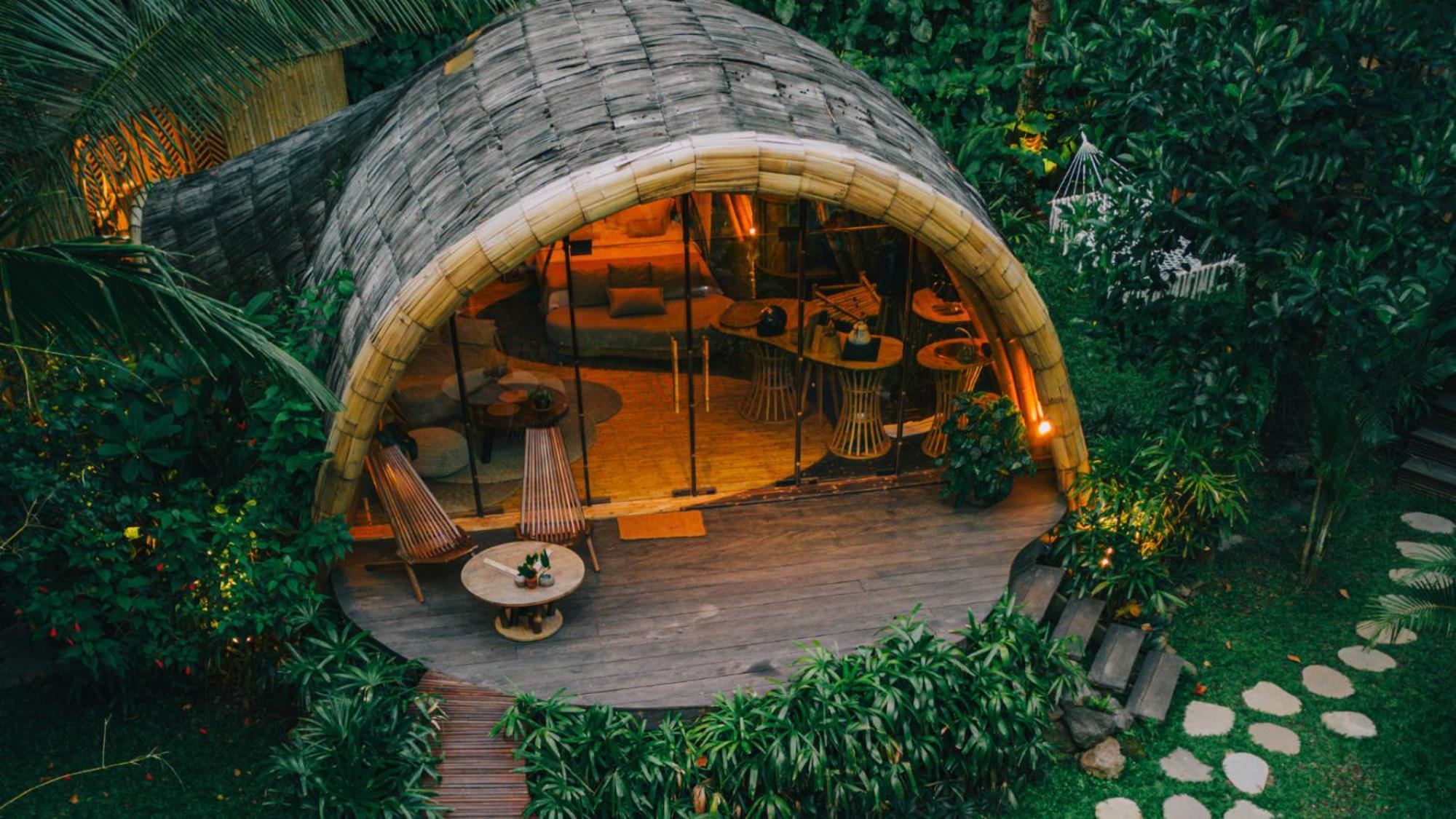 Selat Hideout Eco Bamboo House Baliヴィラ エクステリア 写真